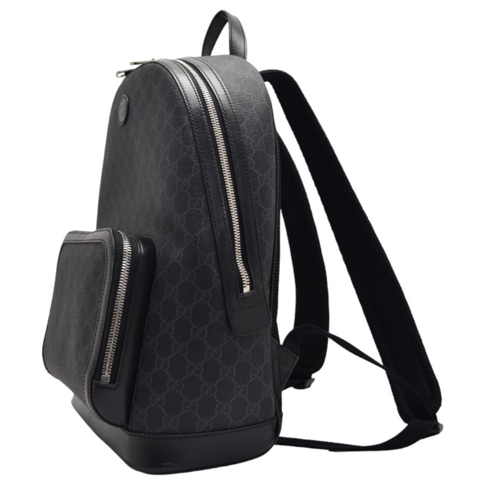 Gucci Backpack Gg Supreme Interlocking Leather Bl… - image 2